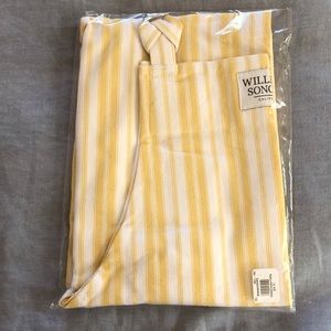 William Sonoma Classic Striped Yellow Apron